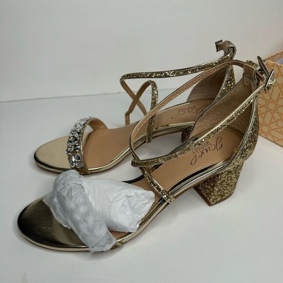 Badgley Mischka Claudia Glitter Block Heel - Picture 1 of 9